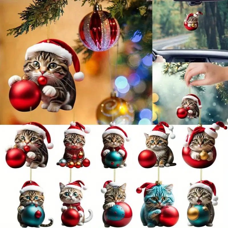 Christbaumschmuck - Katze – Ein festlicher Blickfang für Katzenliebhaber - Tiergeschenke - Mit Herz für Tiere!