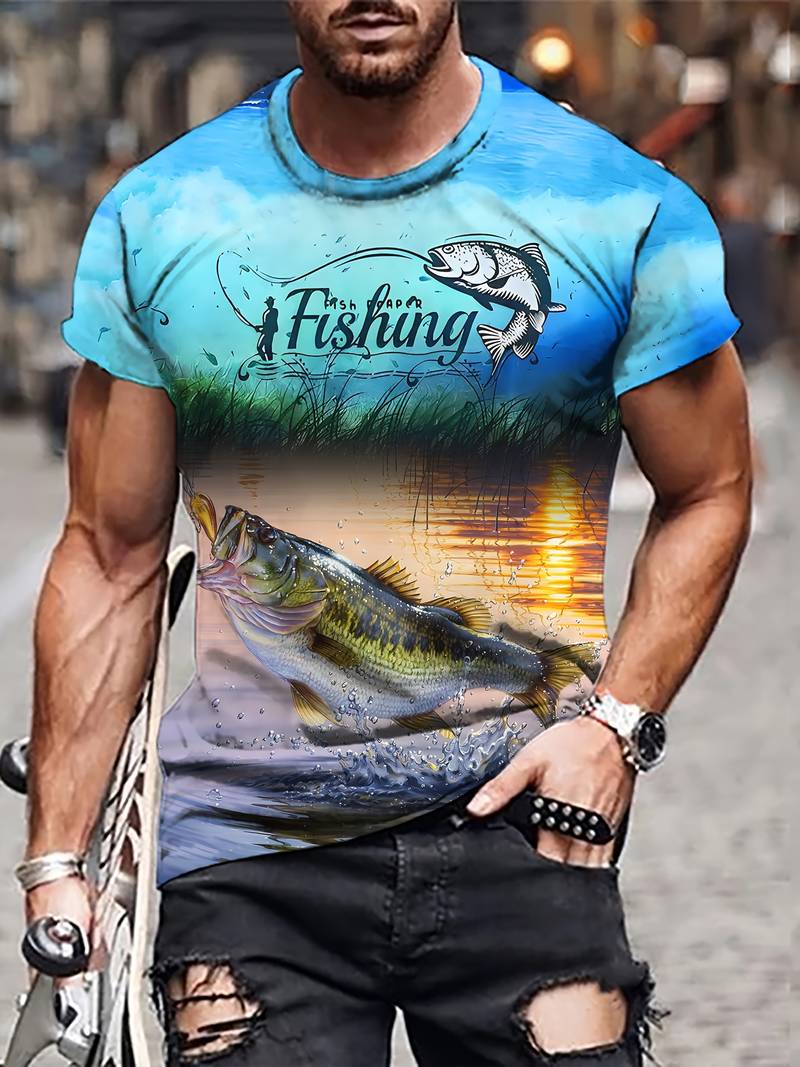 Fisch T-Shirt mit 3D - Druck – Perfekt für Fischer! - Tiergeschenke - Mit Herz für Tiere!