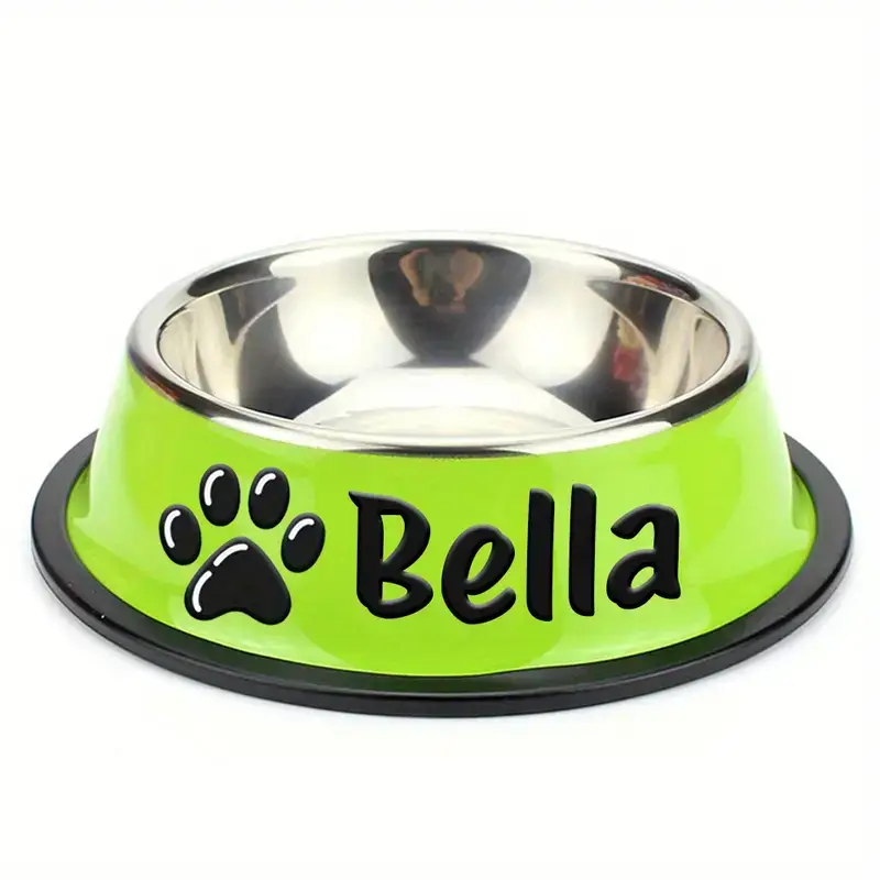 Personalisierter Edelstahl-Haustiernapf mit Anti-Rutsch-Boden