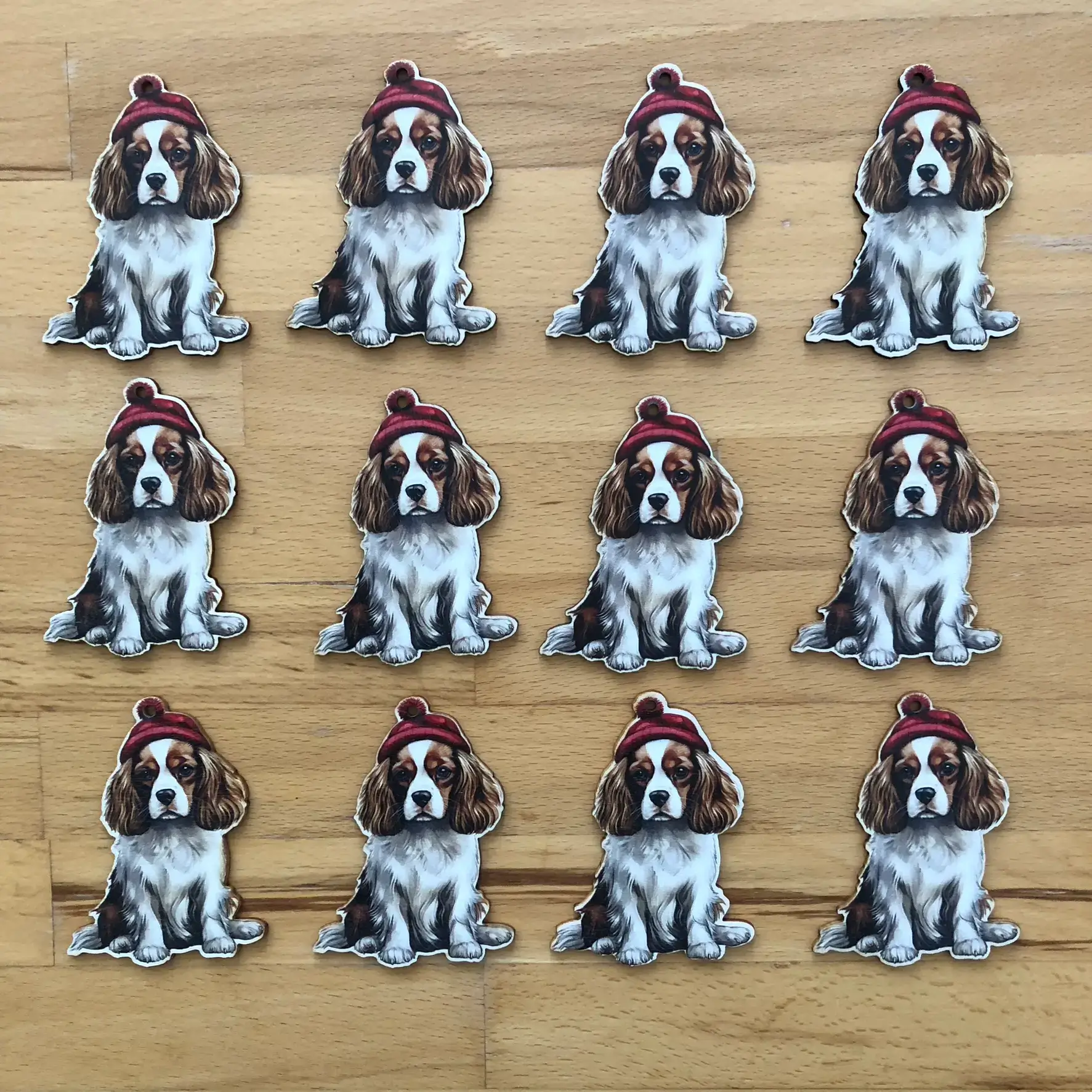 Hunde-Weihnachtsdeko (12er Set) – cavalier-king-charles-spaniel