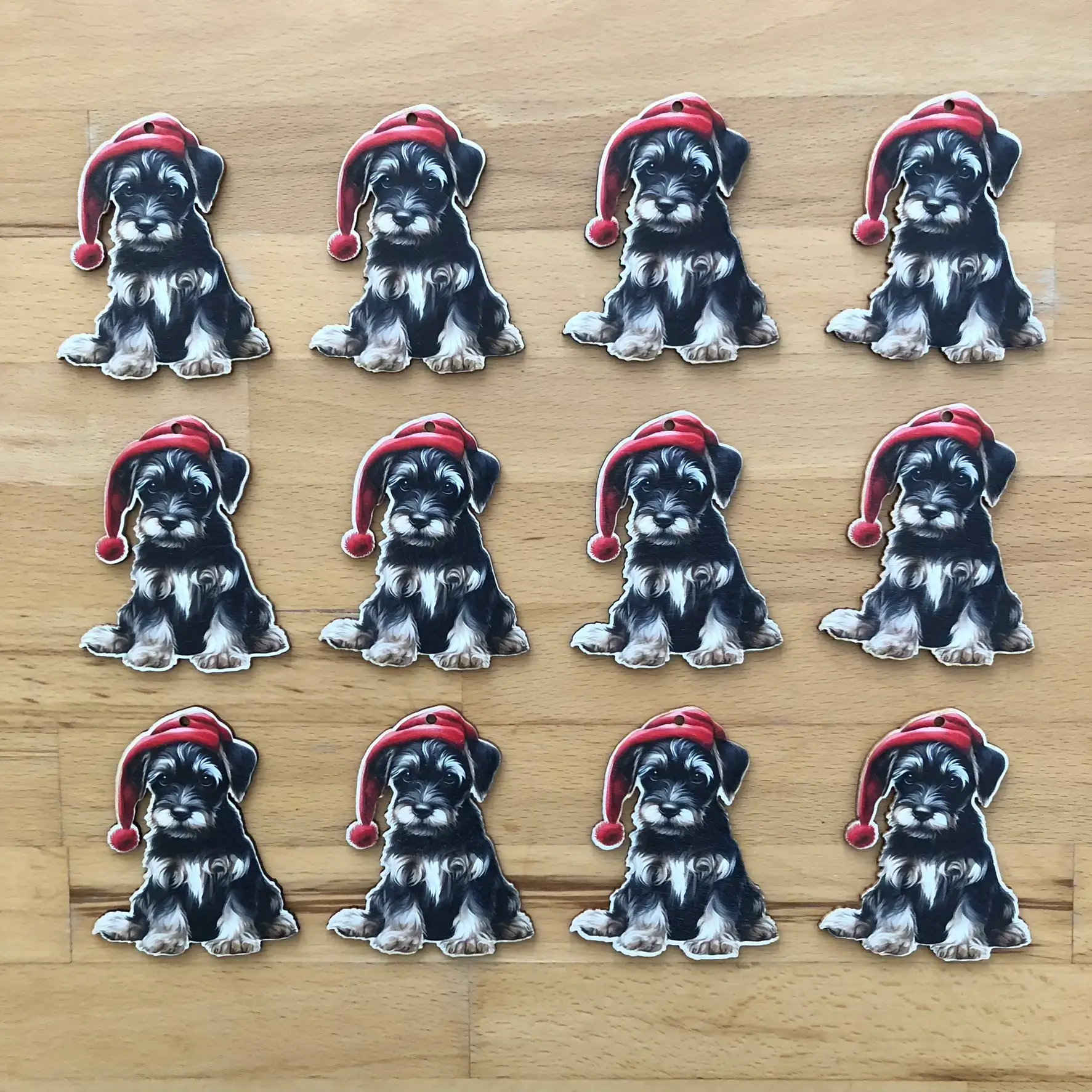 Hunde-Weihnachtsdeko (12er Set) – schnauzer-terrier
