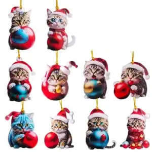 katzen-weihnachtsornamente-acryl-10er-set